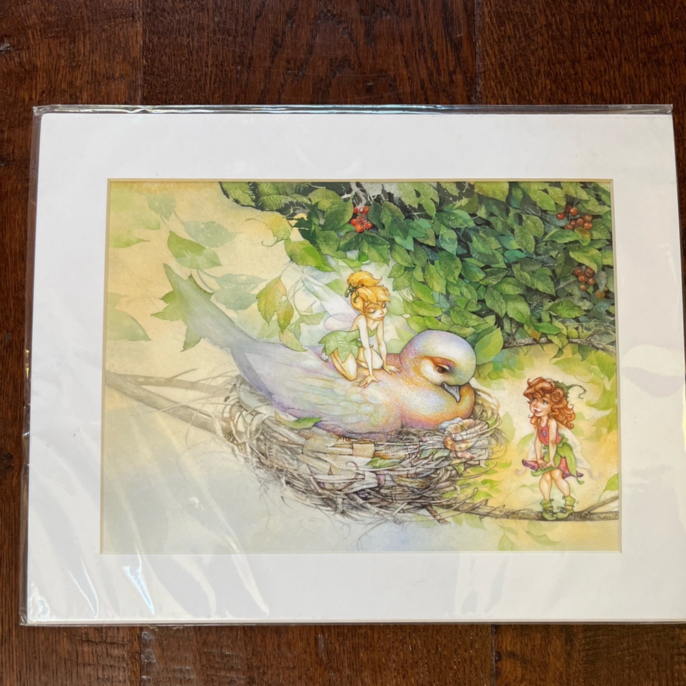 Disney Fairies Christiana Matted Print 2005 Premiere Event Sealed Tinker Bell